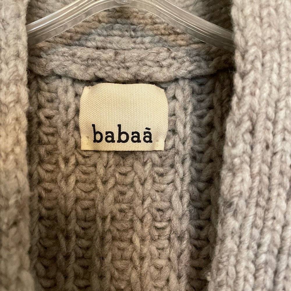 SOLD Babaa Wool Cardigan No. 19 in Mist - Picture 3 of 4
